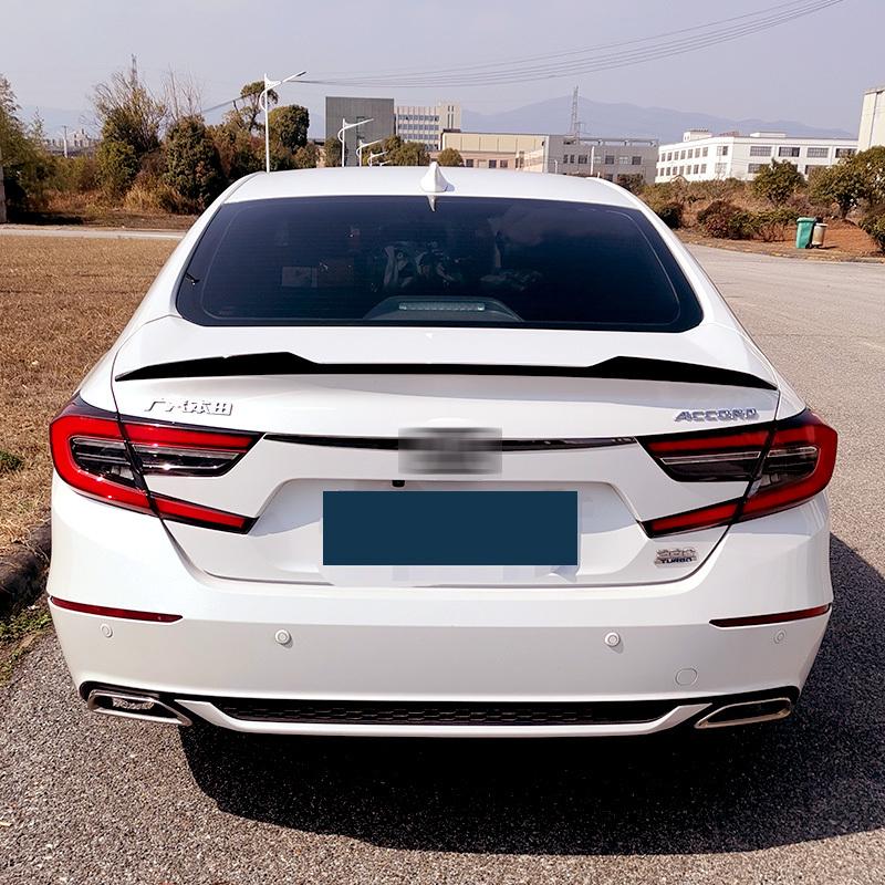Black Spoiler for Honda Accord Carbon Painting 2018-2022 10 Th Rear Wing Ducktail Accessories