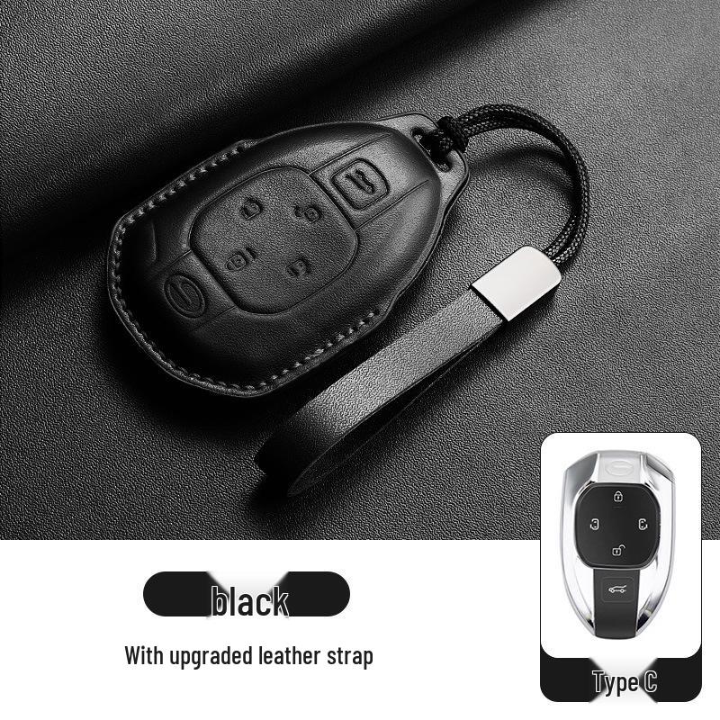 Genuine Leather Key Cover for GAC Trumpchi GS4, GS3, GS8, M8 - Hot Seller