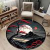 Vintage Round Floral Multicolor Carpet, Non-Slip Floor Mat for Nursery