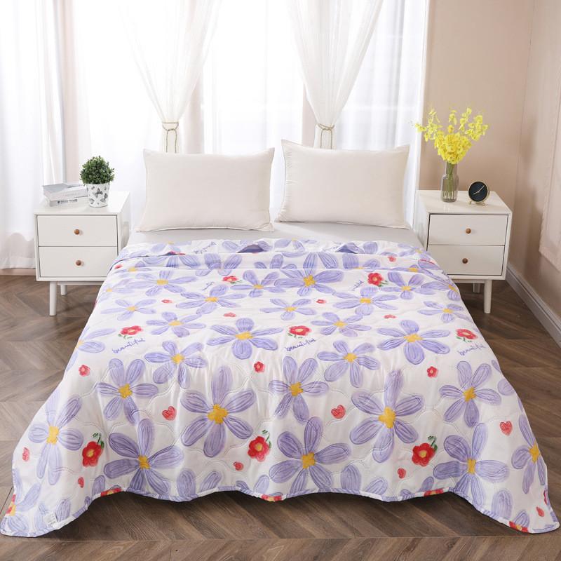 Summer Rabbit Flower Bear Print Air Conditioner Quilt With Gift Box Bedroom For