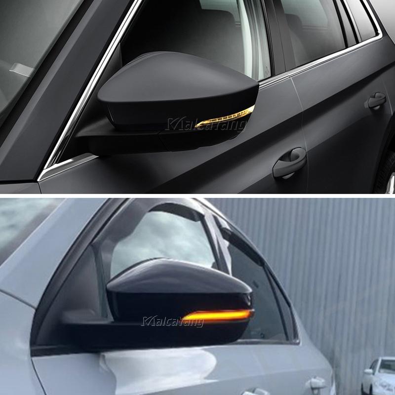 1Pair Dynamic Rearview Mirror Blinker Turn Signal LED Light For Skoda Kodiaq 2016 2017 2018