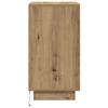 Nightstand with LED Lights Artisan Oak Finish 38 x 34 x 65 cm