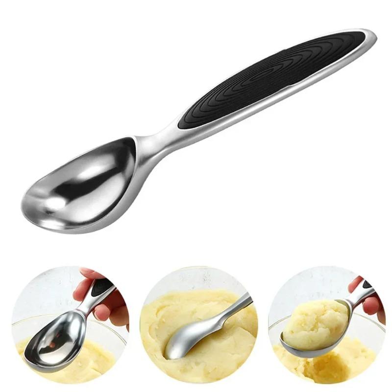 Alloy Ice Cream Scoop with Non Slip Handle Cookie Dough Scooper Stainless Steel Kitchen Tool for Gelato Sorbet Dessert Baking