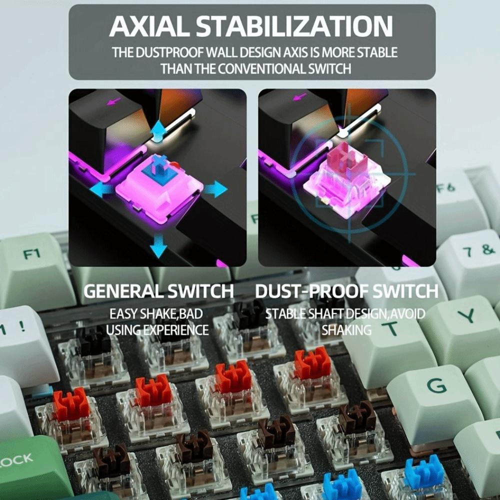 10Pcs Knocking 3 Pin Tactile Switches Dust-proof Keyboard Switch Replacement Gaming Keyboard