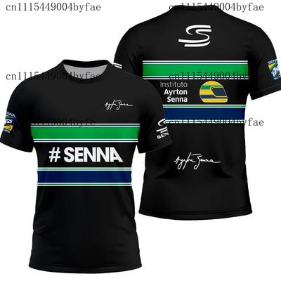Ayrton Senna Nr. 12 Rennwagen Trikot Sommer Sport Freizeit Atmungsaktiv Herren Damen Kurzarm T-Shirt Familie Kinder T-Shirts