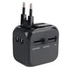 PD 20W Universal Travel Adapter UK/EU/US Plug Dual USB + PD 20W Charging International Charger