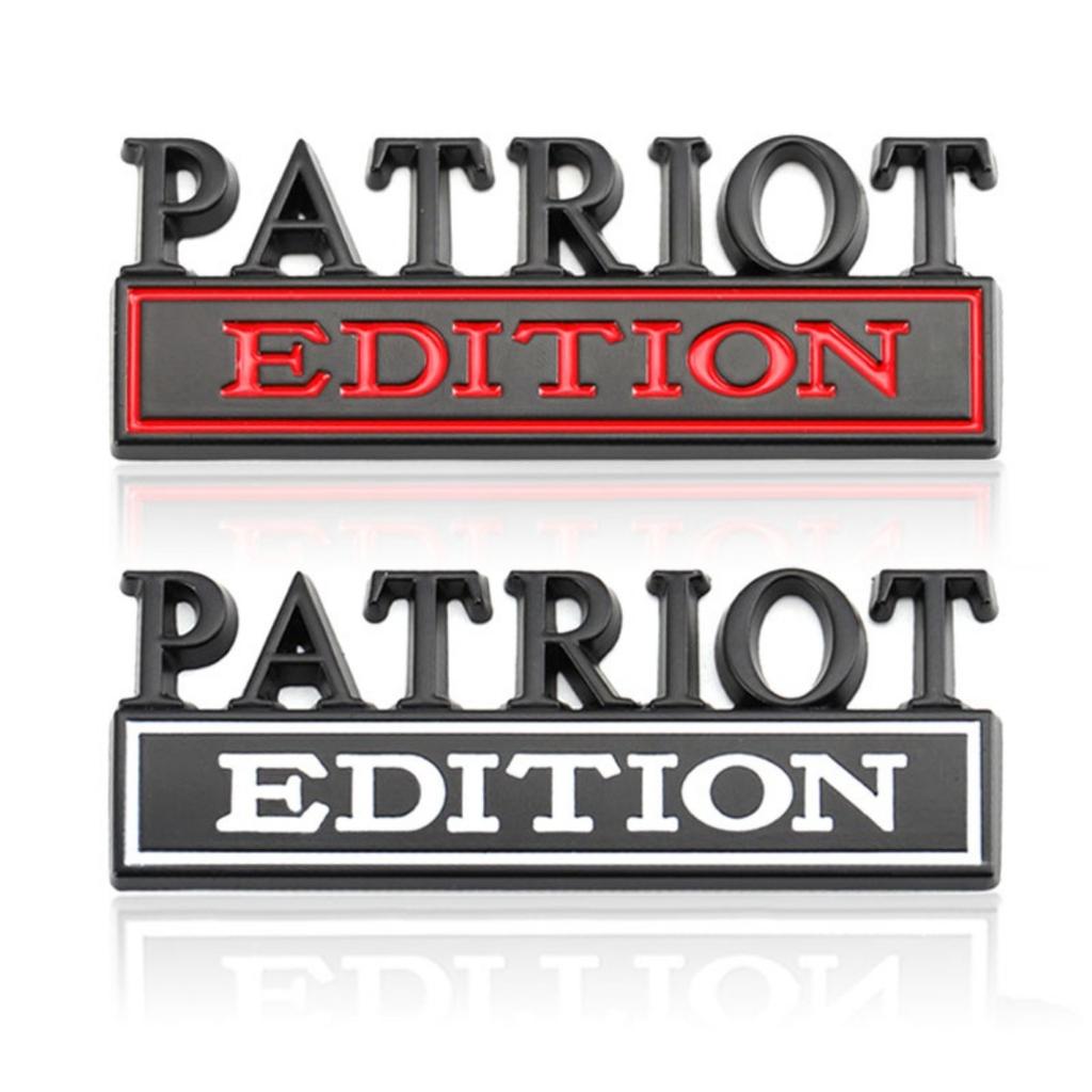 1Pc 3D Metal Patriot Edition Logo Car Front Grille Badge Side Fender Rear Trunk Emblem Sticker Decal