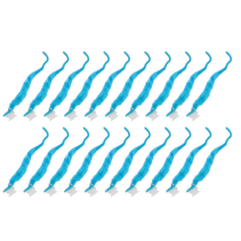 20 Pcs Furry Worm Soft Touch Plush Material Cute Style DIY Compact Portable Fuzzy Worms for Party