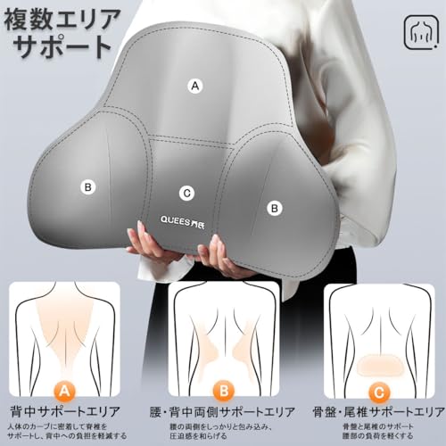 Car Lumbar Support Cushion, Headrest, Neck Support, Fatigue Relief, Memory Foam, Backrest, Memory Cotton, Low Rebound, Breathable, Easy Installation,