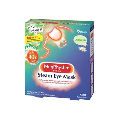 Megurhythm Steam Hot Eye Mask, Chamomile Ginger Scent, 5 Sheets