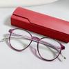 Lesebrille Runde Brille Urltra-Licht Augenschutz Damen Elegante Bequeme Brille Anti-Blaulicht