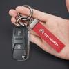 GESW6 Car KeyChain Leather Emblem Key Chain Buckle Key Ring For Citroen e-C3 e-C4 X C5X C3 C4 Cactus Picasso C-Crosser C6 C-Elysee C2