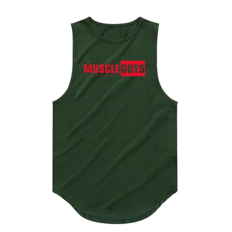 Do The Work  Muscleguys Summer New Brand Gym Sports Quick-drying Bodybuilding Fitness Mesh Fashion Breathable Cool Sleeveless Shirt