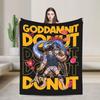 Dungeon Crawler Carl Goddamnit Donut Blanket Fleece Spring Autumn  Multifunction Warm Throw Blanket for Home Car Bedspreads