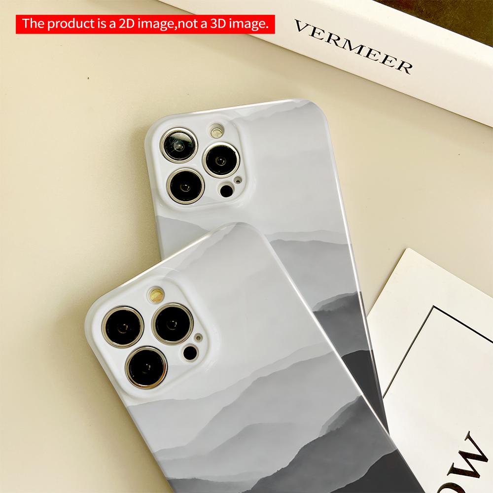 Misty Mountain Layers Phone Case All Inclusive Film Hard Phone Case, Compatible with iPhone 18 Pro Max 17 16 15 14 13 12 11