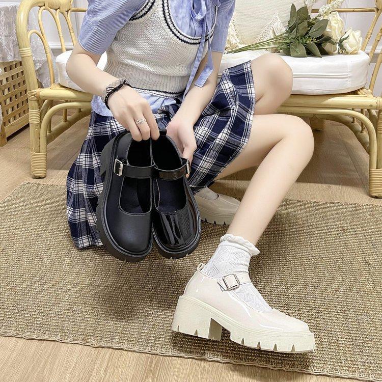 Chaussures Mary Jane en cuir fin pour les quatre saisons 35-42