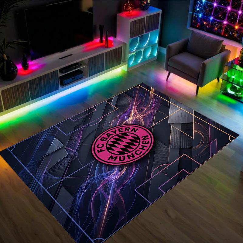 Design Bayernu Mnichov Křišťálový sametový koberec Útulný Ne?Protiskluzová tištěná předložka do ložnice, obývacího pokoje, předsíně