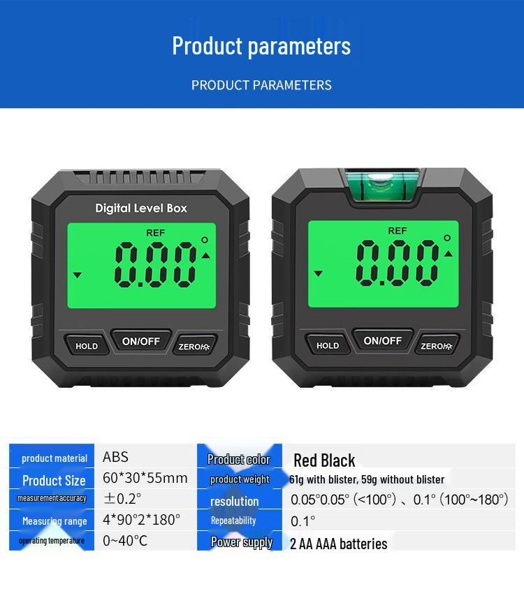 Digital Protractor Inclinometer with Bubble Level Angle Finder