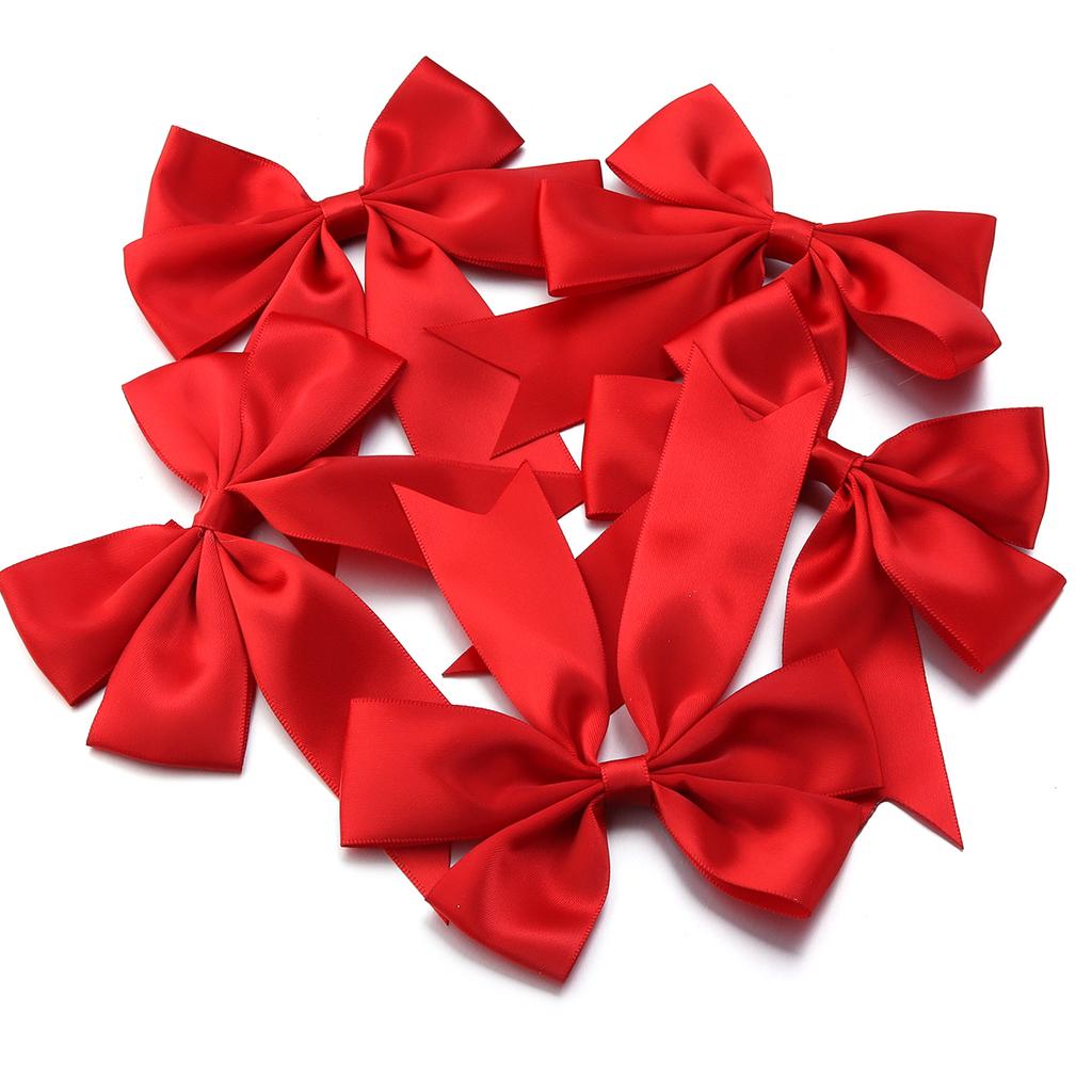 4pcs 12x13cm Large Size Satin Ribbon Bows Mutilcolor Ribbon Bow Flower DIY Decoration Headwear Hairclips Accessories