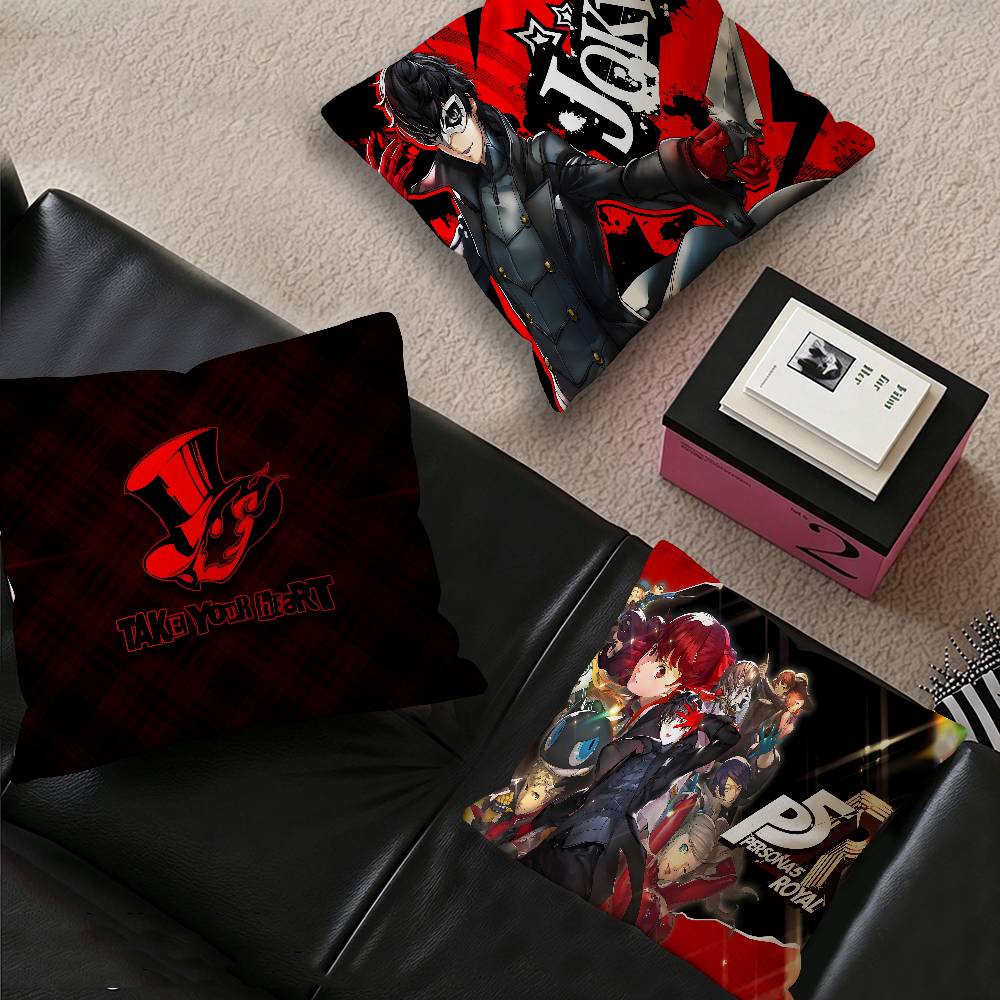 P-Persona 5 C-Classic Anime Personalized picture text home decorative pillows Household Gifts 45x45cm