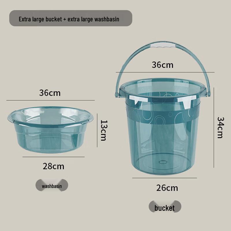 ZISIZ Extra Large Thickened Transparent Storage Bucket with Lid