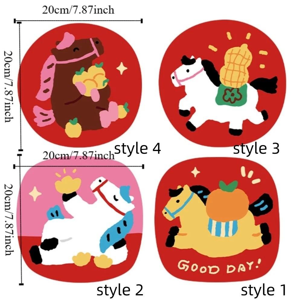 Cute Cartoon Pony Placemat Anti-scalding Water Absorbent Table Mat Blessing Non Slip Bowl Mat Table Setting