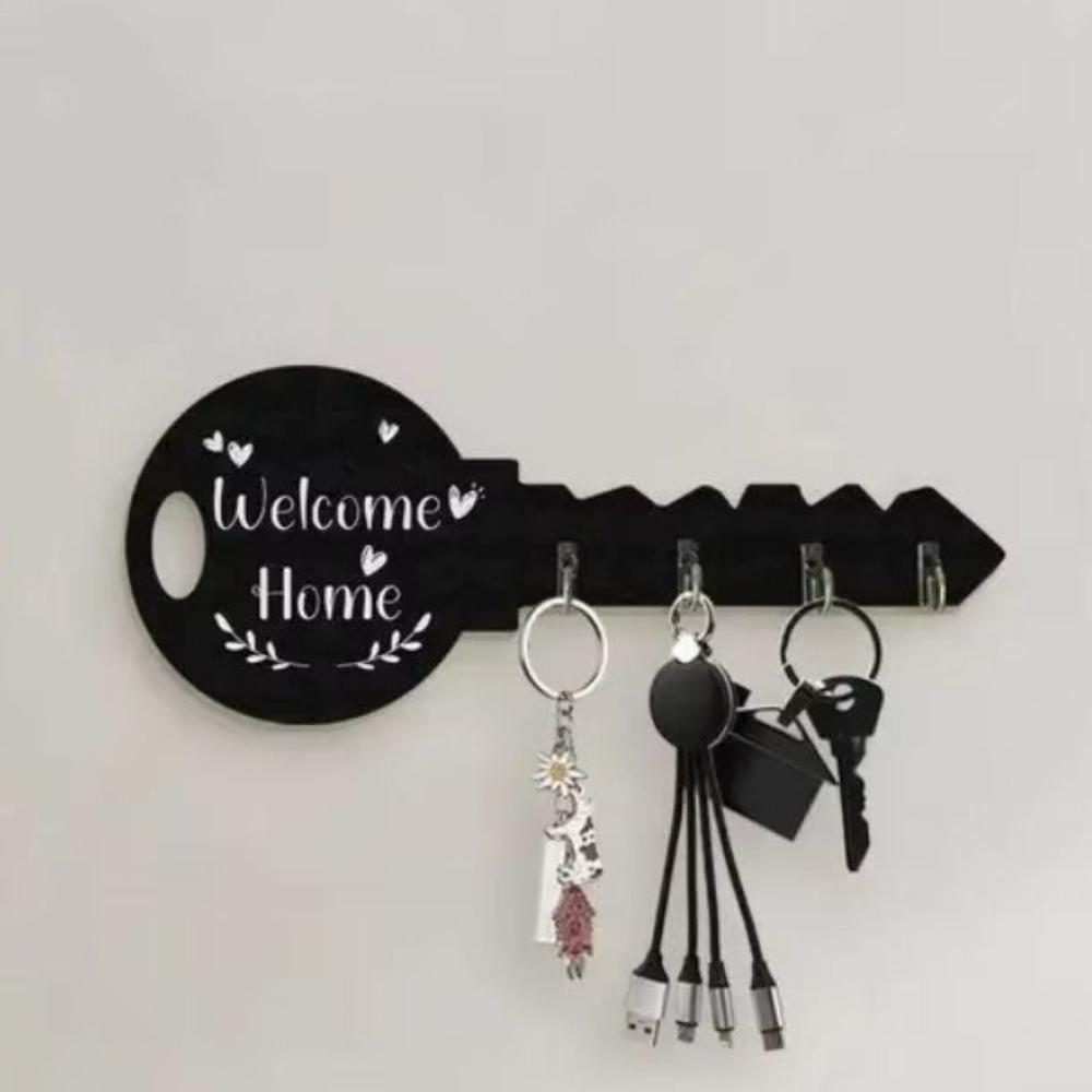 Creative Wall Storage Hook Wall Mounted Hanging Storage Rack Crafts Key Wooden Frame  Clothing