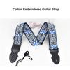Adjustable Guitar Strap Embroidered Print Ethnic Style Guitar Strap For Folk Electric Guitar Bass Ukulele Guitar Accessories