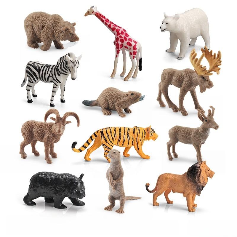 Pvc Chameleon Elephant Lion Figurines Set With Static Design For Classroom Teaching And Home Decor