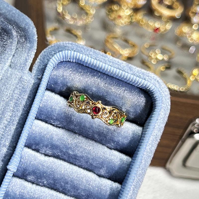 Temperament Versatile Color Butterfly Enamel Ring Women's New Light Luxury Retro Fashion Niche Design Fashion Ring