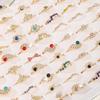 10Pcs Women's retro crystal ring - simple ring for the index finger made of alloy, a piece of jewelry for decoration