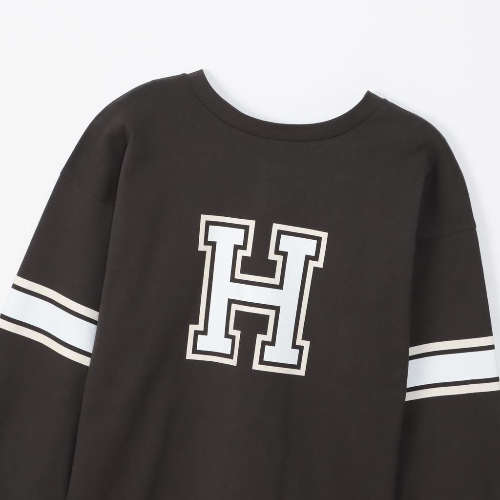 Champion Casual Long Sleeve Graphic Off Women's T-Shirt, 100% Cotton, Print, Black, CW-Z402