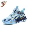 Astro Boy leather surface new vitality wear-resistant flame children's button sneakers soft basketball shoes running shoes