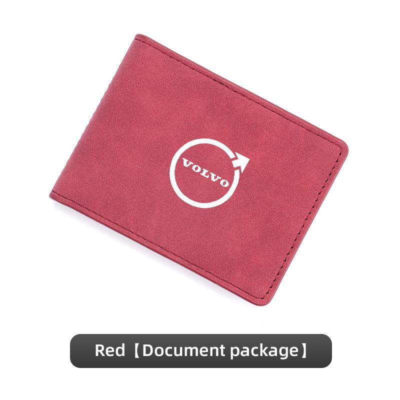 

Car Driver License Cover Suede Wallet Card Storage Bag For Volvo C60 XC40 V70 XC90 V40 SC60 190h XC S60 V60 C30 V50 V90 S80 T6 R