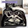 Baphomet Pattern Bedding,Quilt Set Quilt Cover Pillowcase Home Birthday Gift (1 * Duvet Cover + 2 * Pillowcase, Without Core)
