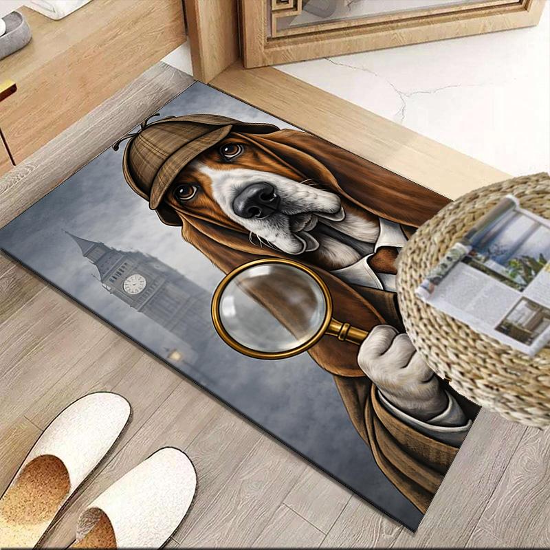 Sherlock Victorian Mystery Carpet, Kitchen Rugs, Yoga Mat, Non-Slip Mats, Rug for Bathroom, Living Room Bedroom, Camping Rugs Christmas Gift