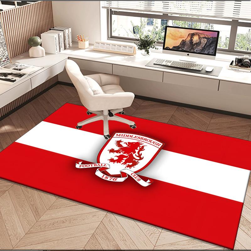 1PC rug Middlesbrough Football Club Crest Carpet, Chair Rug,Area Rug for Office Bedroom living rooms bedroom, Doormat decor Christmas fan gifts