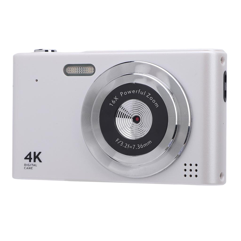 Digital Camera 16x Zoom 4K 48MP 2.4 Inch   Screen Anti Shake Video Recording Compact Digital Camera for Travel with Flash