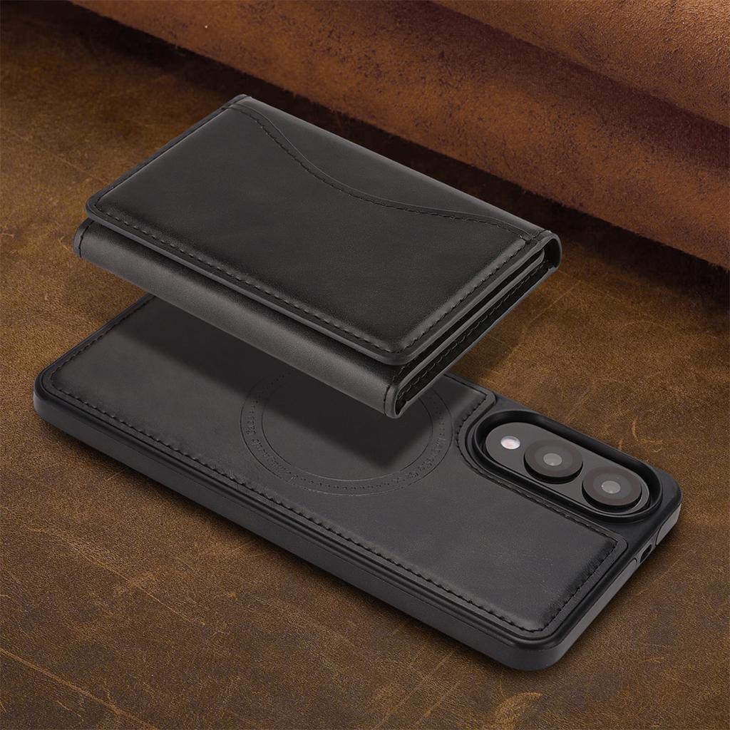 Magnetic 2 - In - 1 Case Wallet for Samsung S24 - 25 Series, Shockproof & RFID Blocking, 9 - Card Storage & Stand