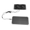 Solar Powered Exhaust Fan 10W 18V ABS Windproof Rainproof Solar Panel Dual Fan Ventilator Kit for Pe