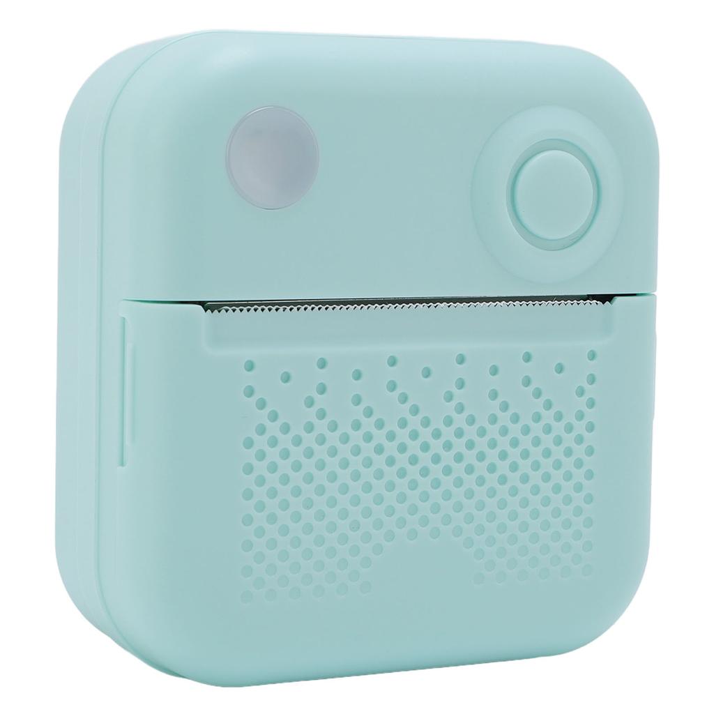 Portable Thermal Printer Rechargeable Printing Machine for Photo Document Shipping Label Built in 1200mAh Battery Cyan