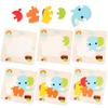 Baby Holzspielzeug 3D Puzzle Cartoon Tier Intelligenz Puzzlespiel Formen Zuordnen Montessori Spielzeug für Kinder Geschenke