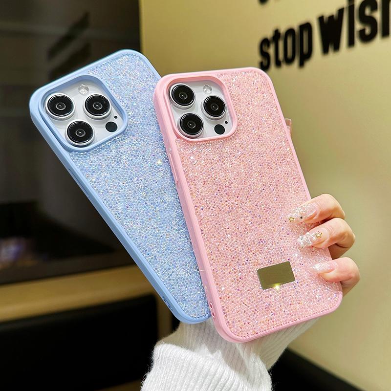 Luxury Shiny Rhinestone Phone Case for Iphone 16 15 14 13 12 11 Pro Max Plus Stylish Women's Back Shock Resistant Case