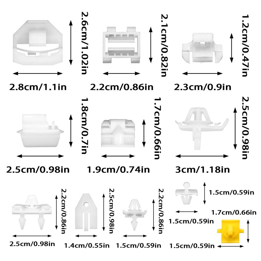 124Pcs Side Door Panel Fixing Clips For Mercedes 190 W201 190E 190D A0019885081