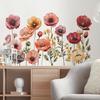Flower Wall Stickers Removable Floral Mural Wall Art Decals for Bedroom Dining Room Office