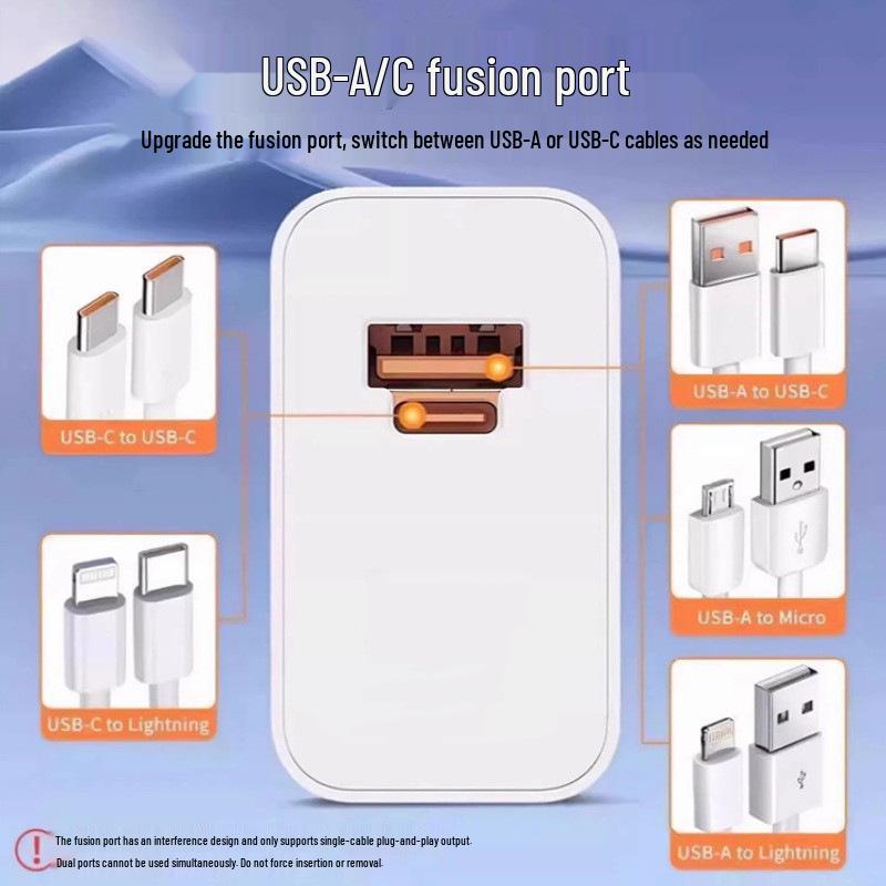 Huawei 120W Super Fast Charger Mate70Pro/Pura70 Dual Port Black/White