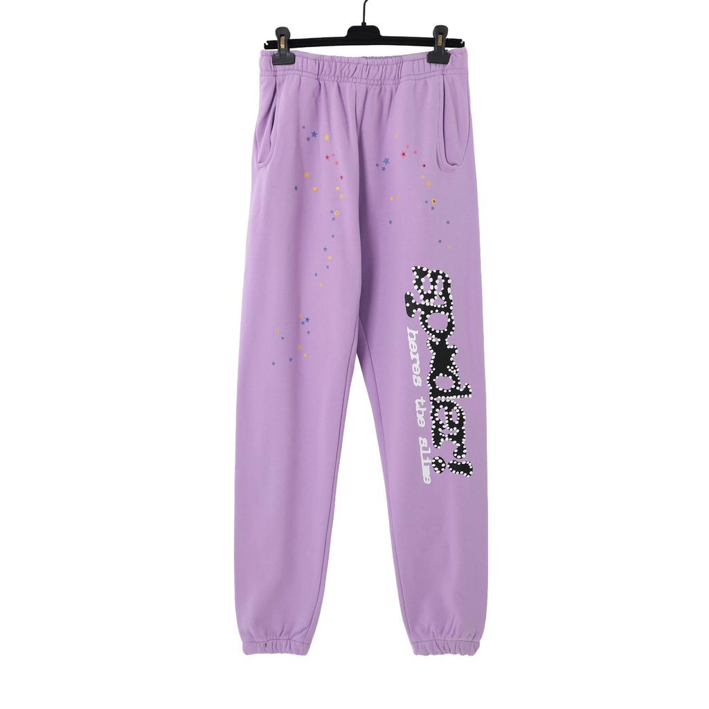 Marchio trendy americano Sp5der-555-555 felpa con stampa a stella set pantaloni produttori all'ingrosso uomo e donna