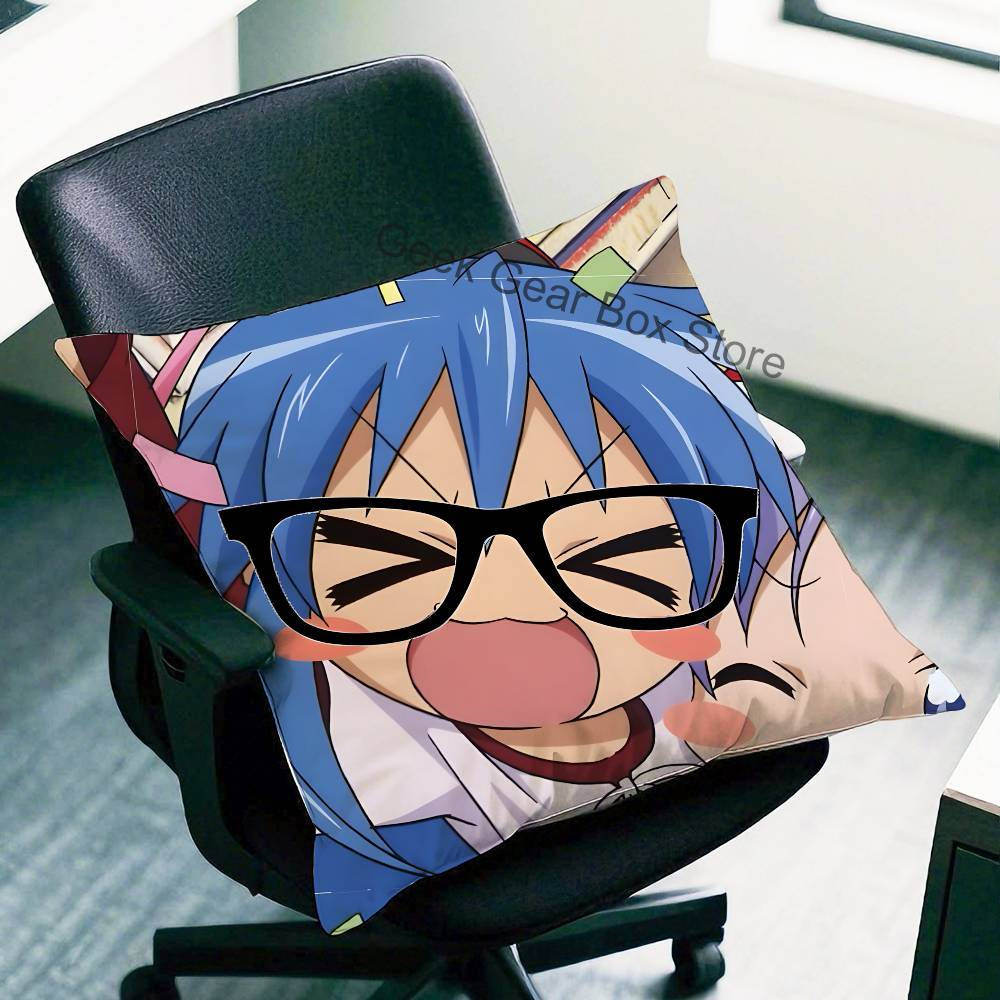 Konata Izumi LLucky SStar Anime Celebrity Merchandise AllMatch Printed Pillow Case Sofa Car Office Room Decoration Protector