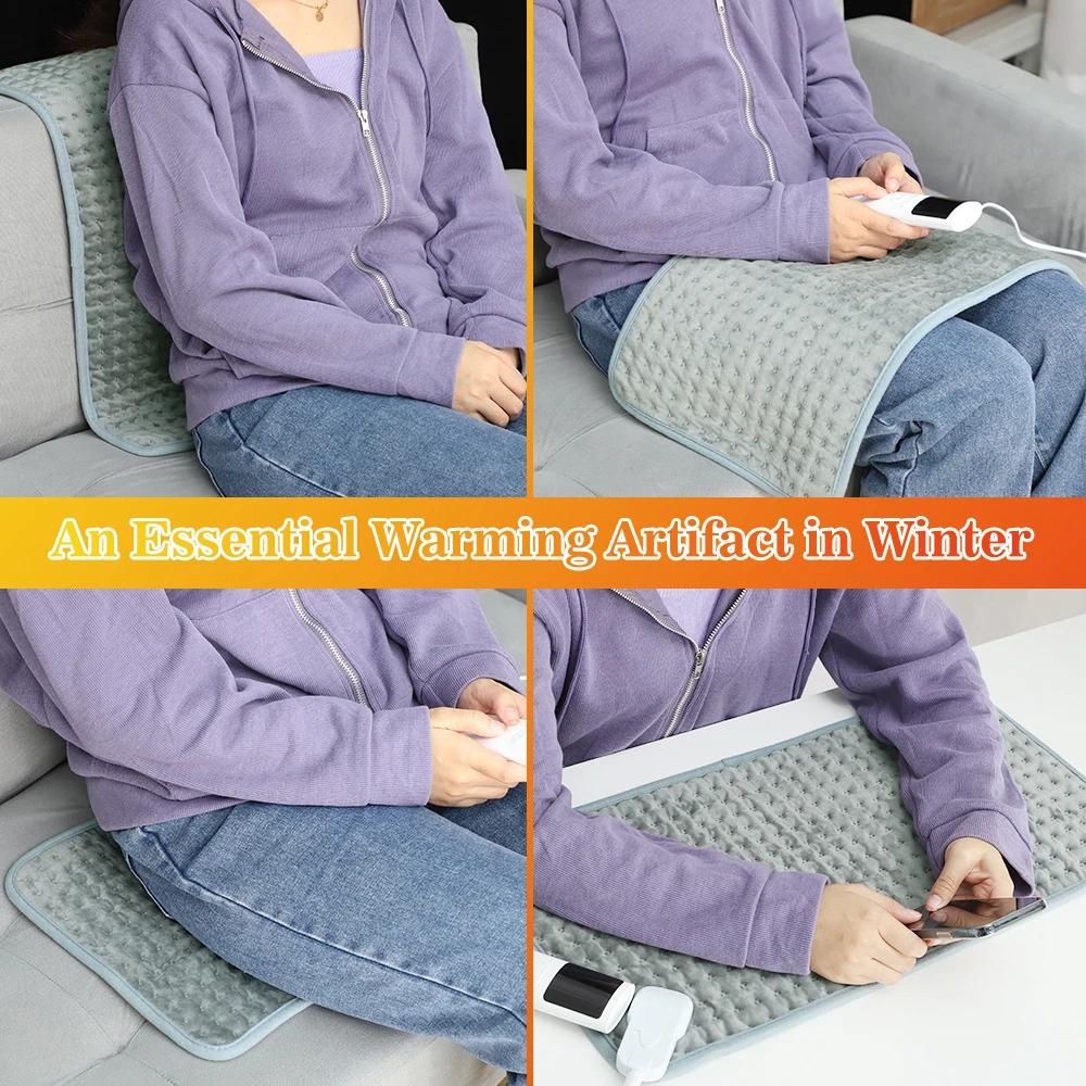 30x60cm Electric Heating Blanket Multifunctional Hot Compress Pad Winter Warm-up Graphene Mat USB Charging Thermal Blanket