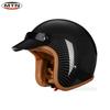 Newly Launched Vintage Motorcycle Helmet DOT Certified Synthetic Leather  3/4 Helmet Jet Mask Helmet 508